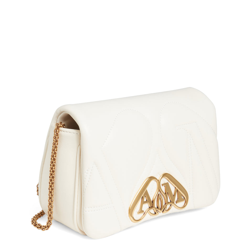 ''The Seal'' bag in white leather
