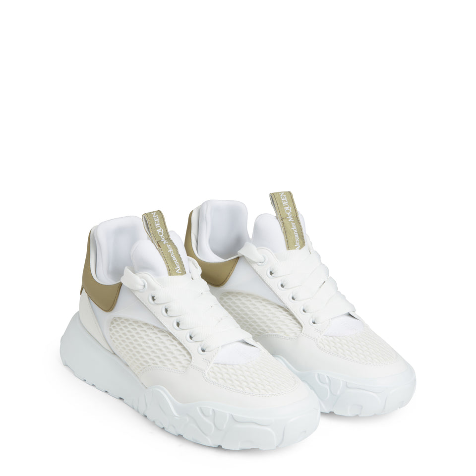 ''Court'' sneakers in white leather