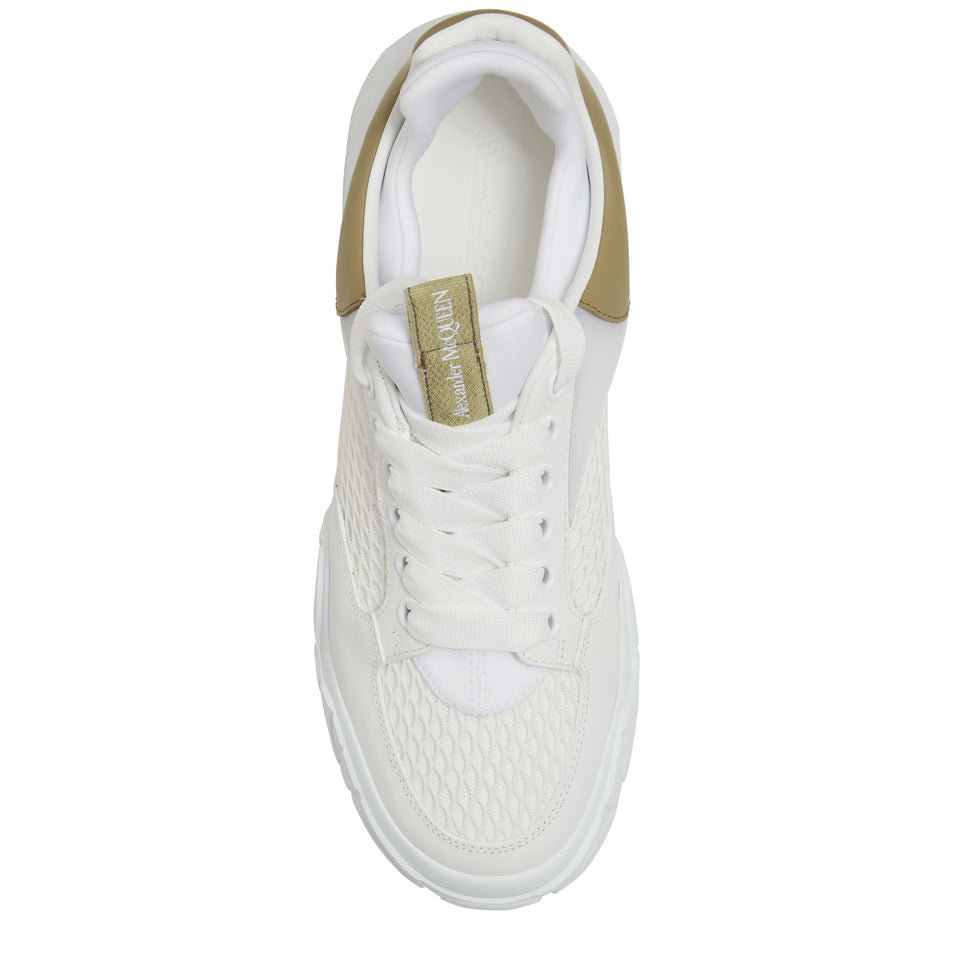 ''Court'' sneakers in white leather