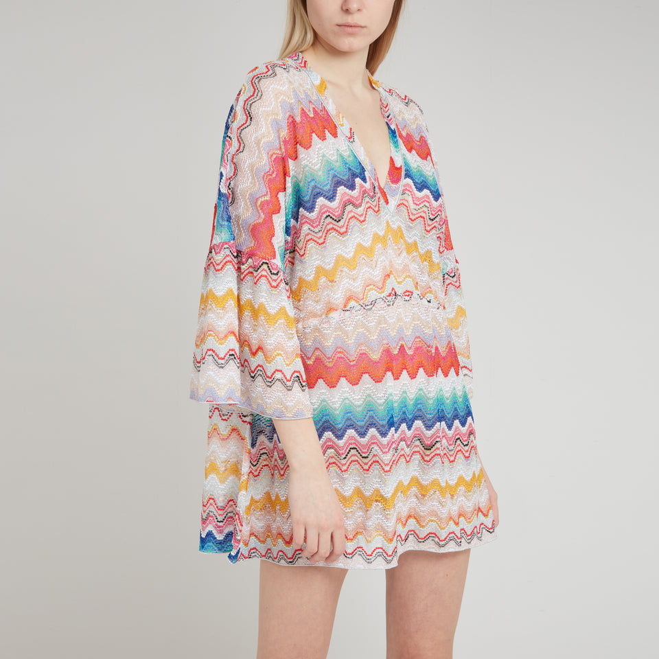 Multicolor fabric dress