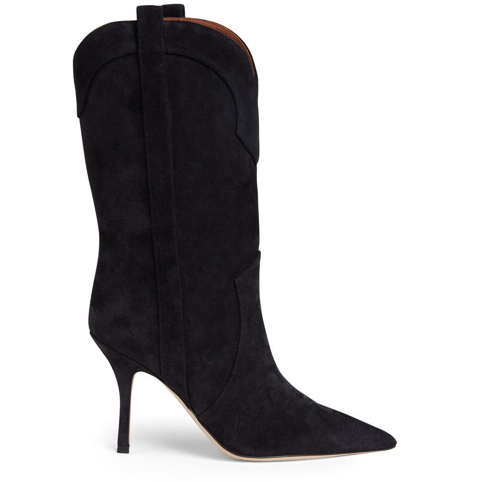 "Paloma" boots in black suede