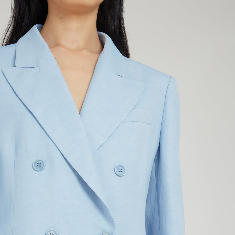 Light blue linen blazer