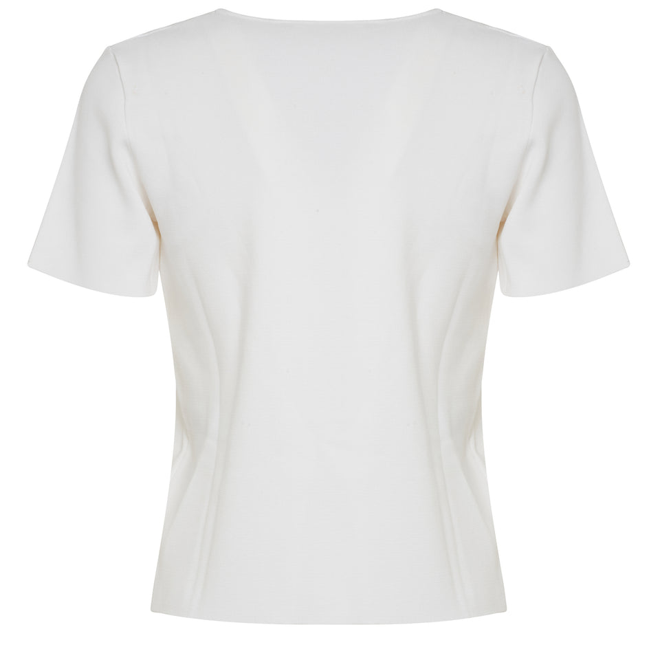 White fabric T-shirt