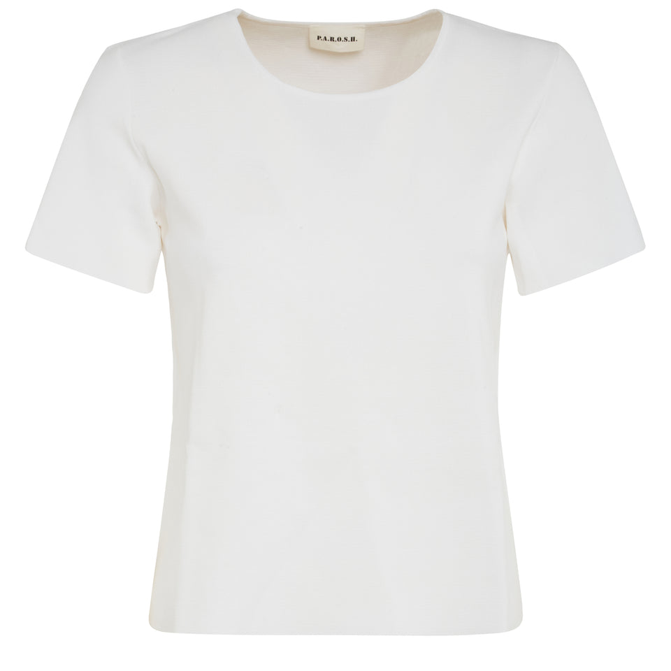 White fabric T-shirt