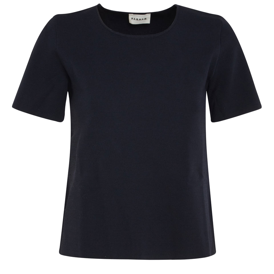 Blue fabric T-shirt