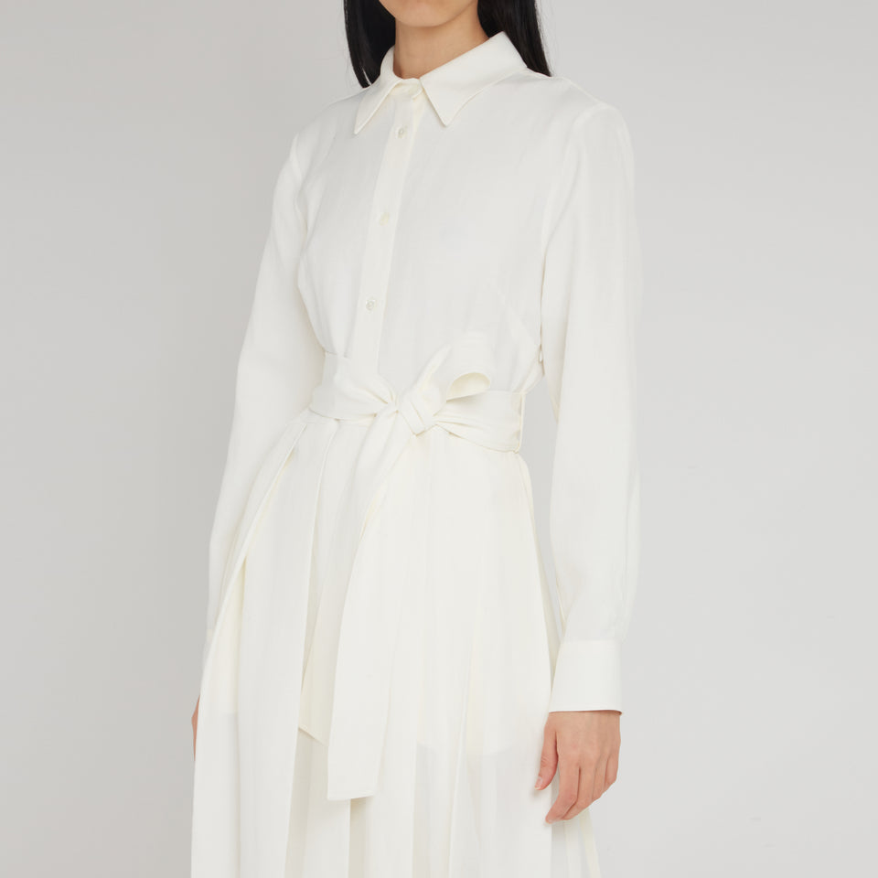 White fabric dress