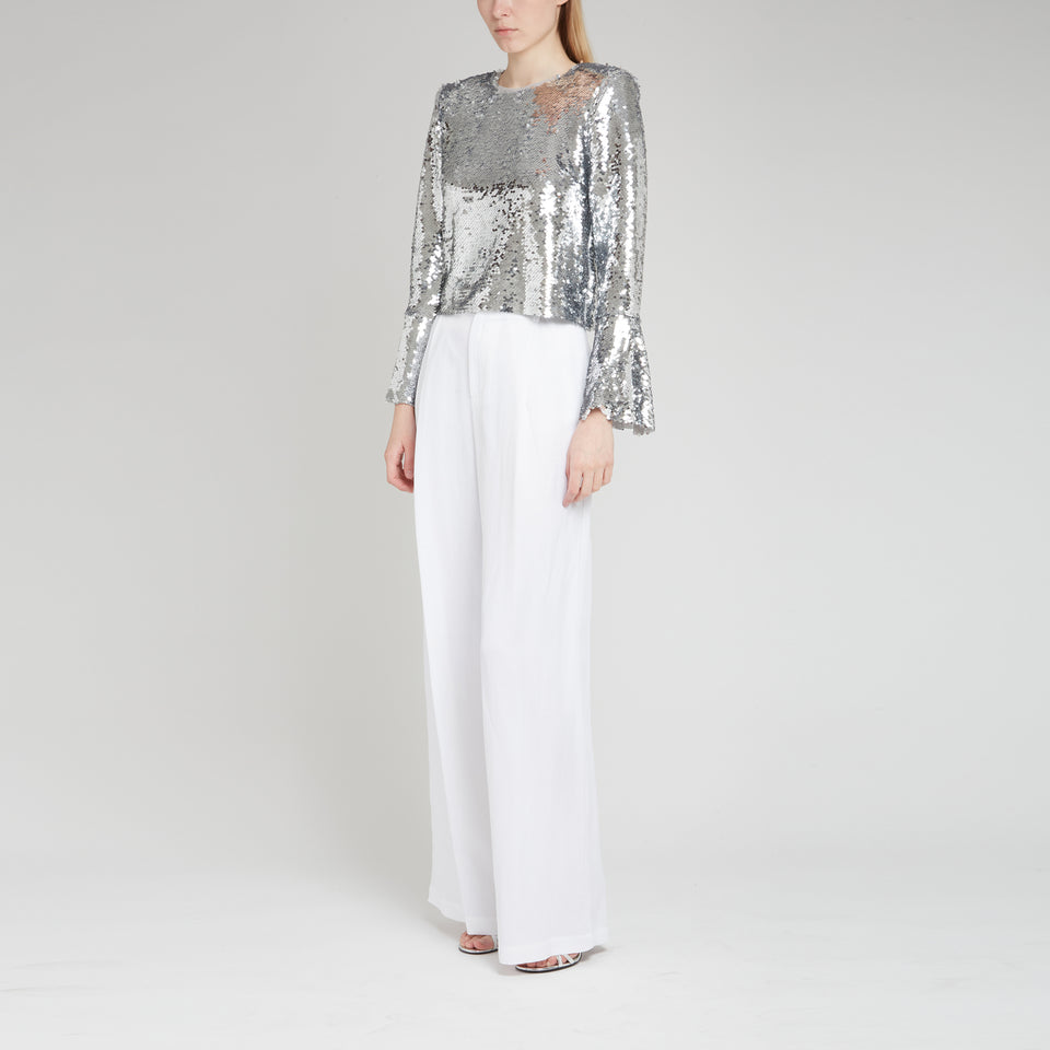Silver sequin sweater