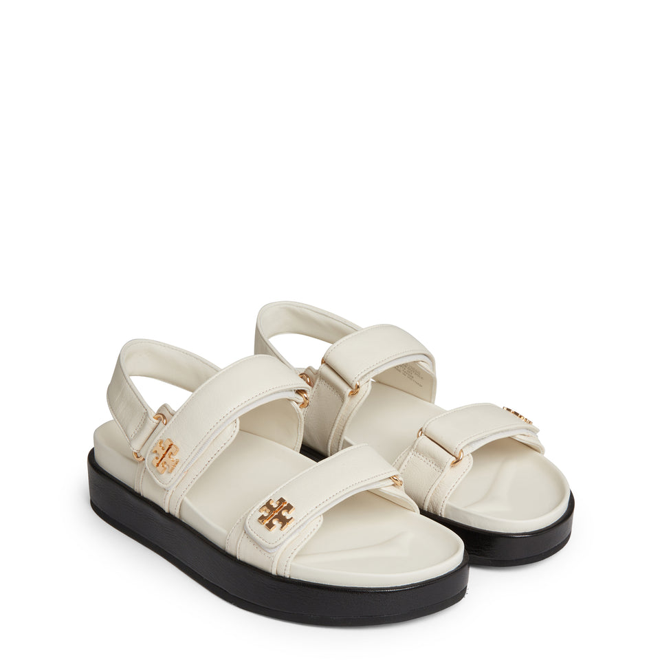 White leather "Kira" sandals