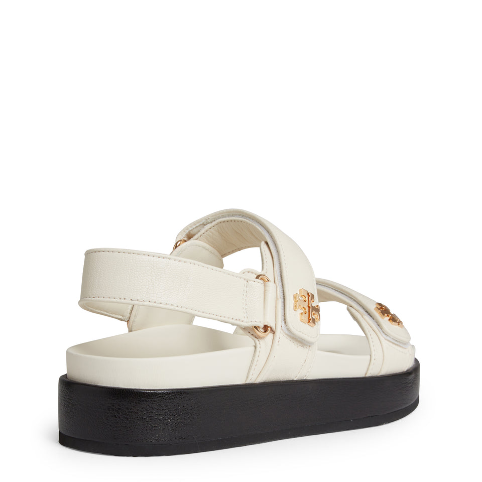 White leather "Kira" sandals