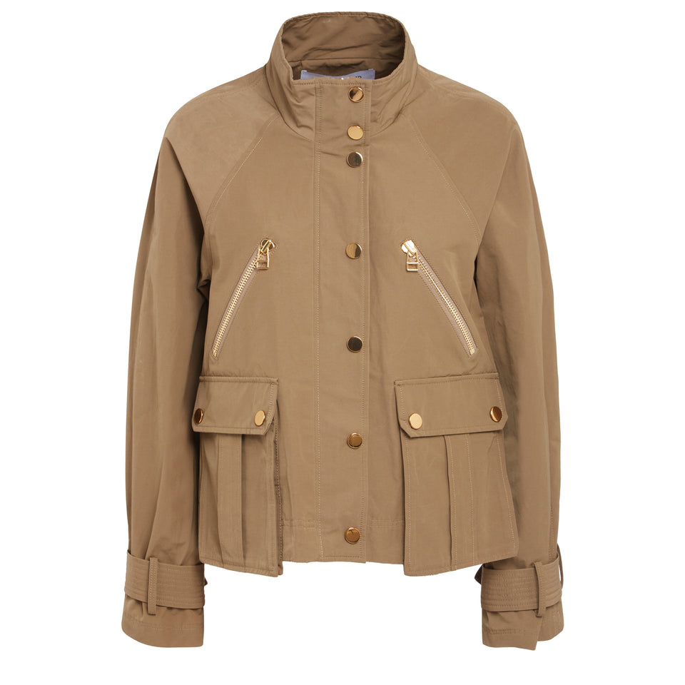 "Barton" jacket in brown fabric