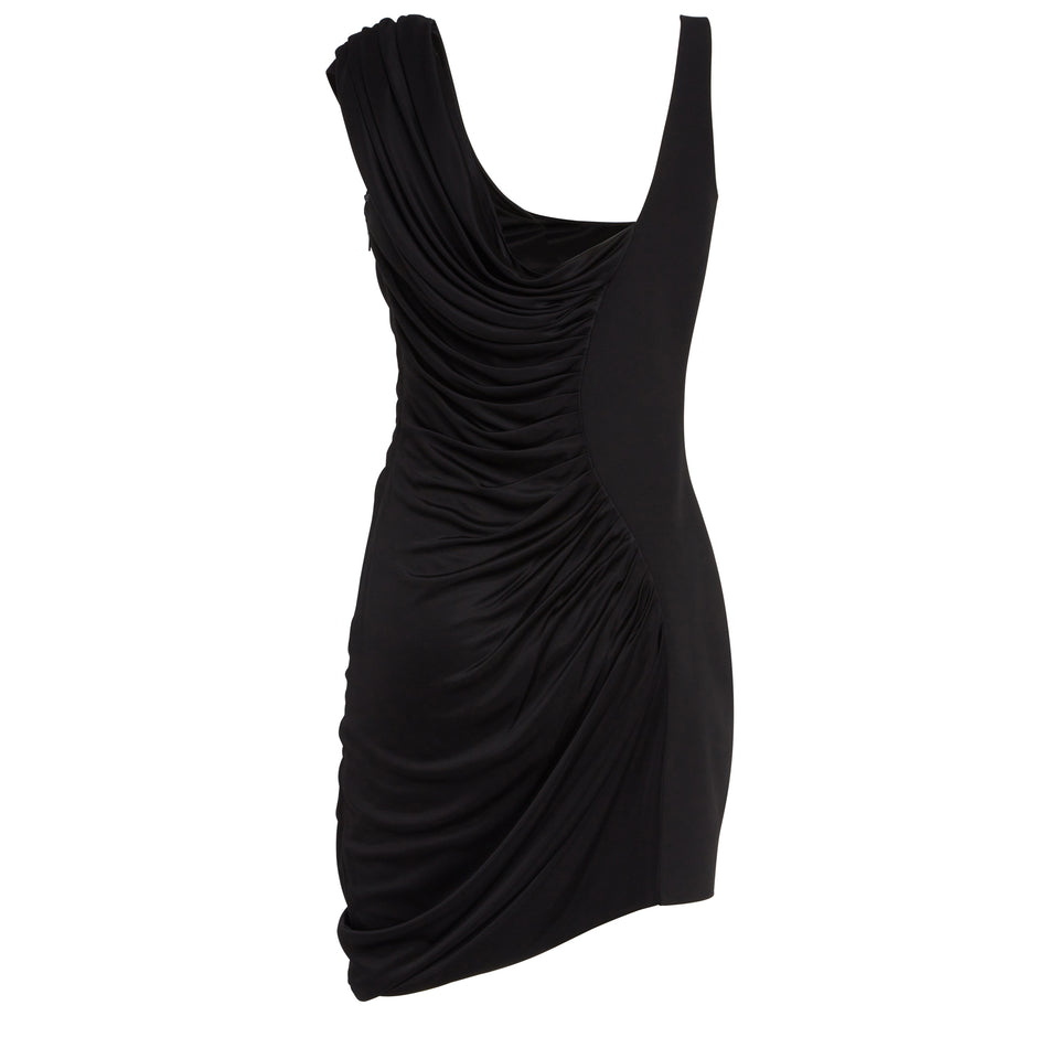 Short ''Medusa 95'' dress in black fabric